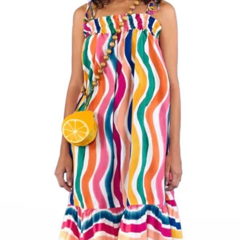 Farm Rio Dancing Stripes dress